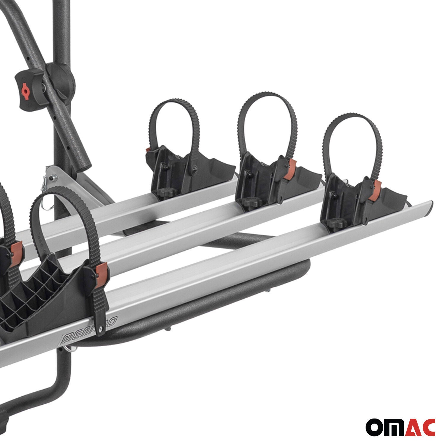 Menabo Fahrradträger 3 Fahrräder für Opel Mokka 2012-2026 Alu Schwarz Silber