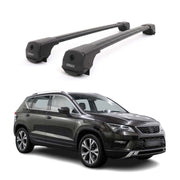 Dachträger Grundträger für Seat Ateca 2016-2026 Aluminium 75kg Schwarz 2tlg