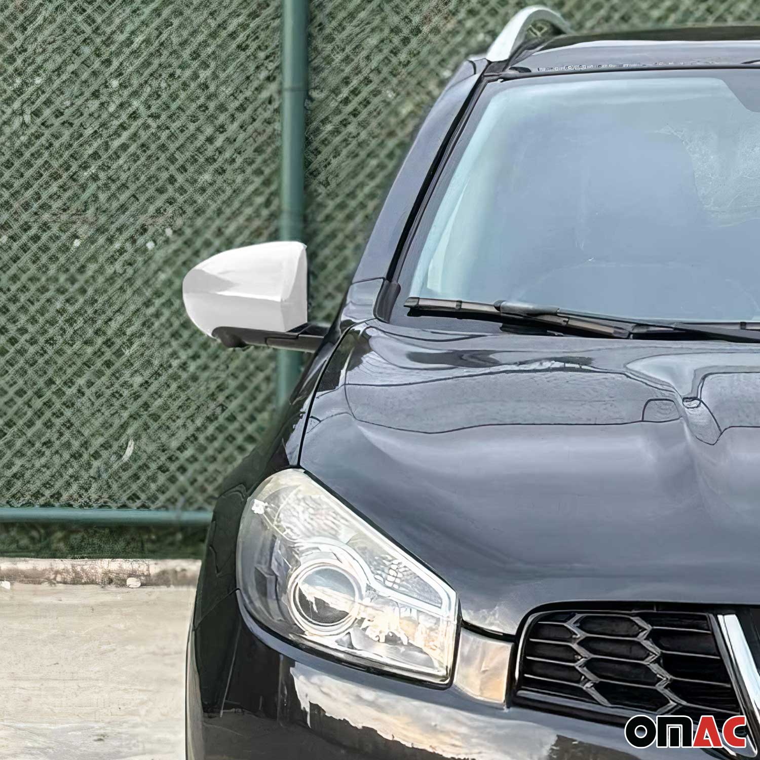 Spiegelkappen Spiegelabdeckung für Nissan Qashqai J10 2006-2014 Chrom ABS Silber
