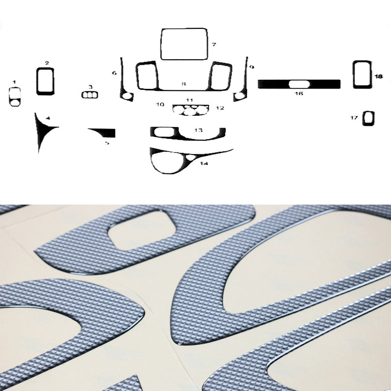 Innenraum Dekor Cockpit für Opel Vivaro 2010-2014 Carbon Optik 18tlg