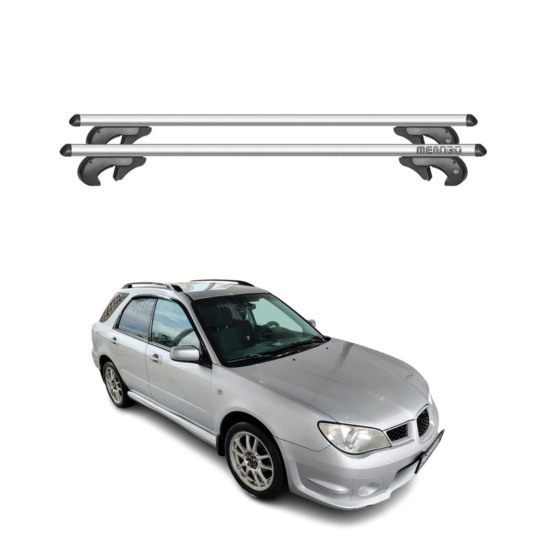 Menabo Dachträger Grundtäger für Subaru Impreza mk2 Kombi 2000-2007 Alu Silber