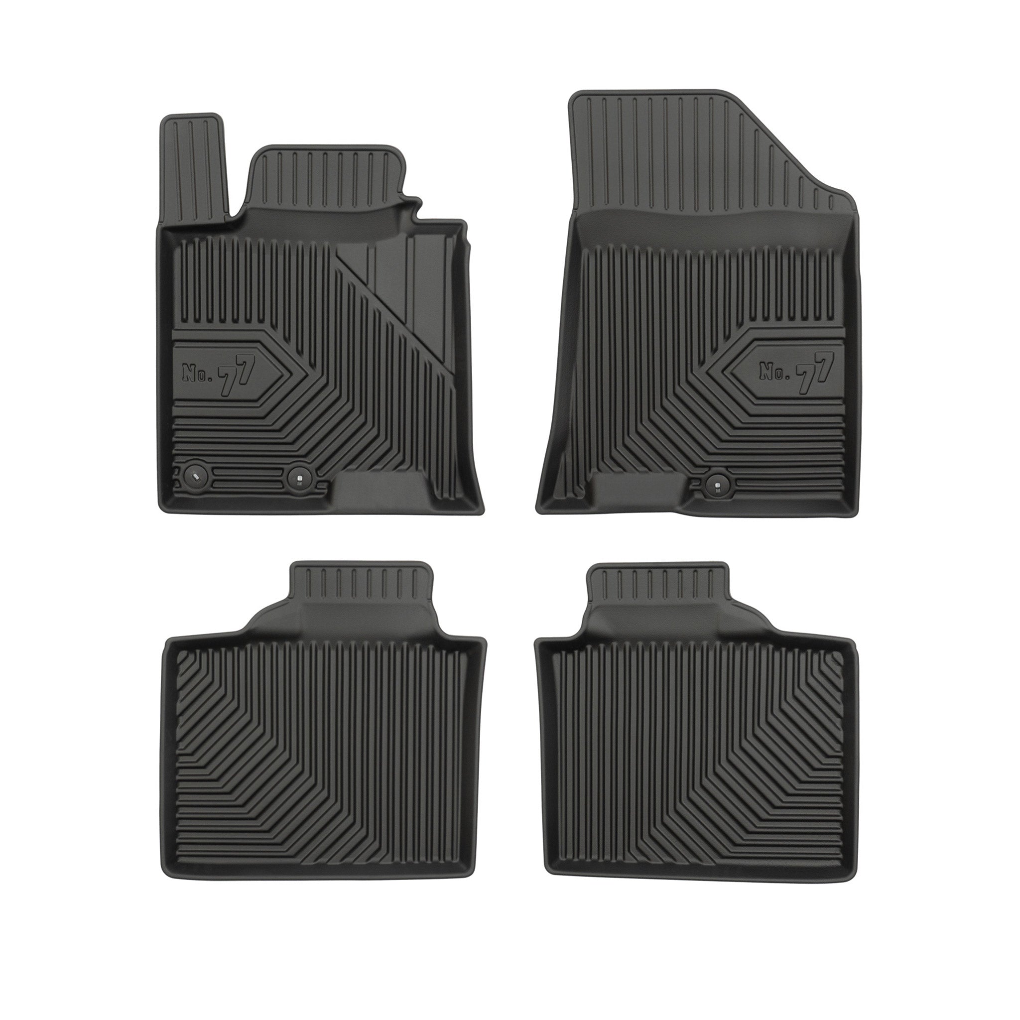 Fußmatten Gummimatten No.77 für Hyundai i40 2011-2019 TPE Gummi Schwarz 4 Teile
