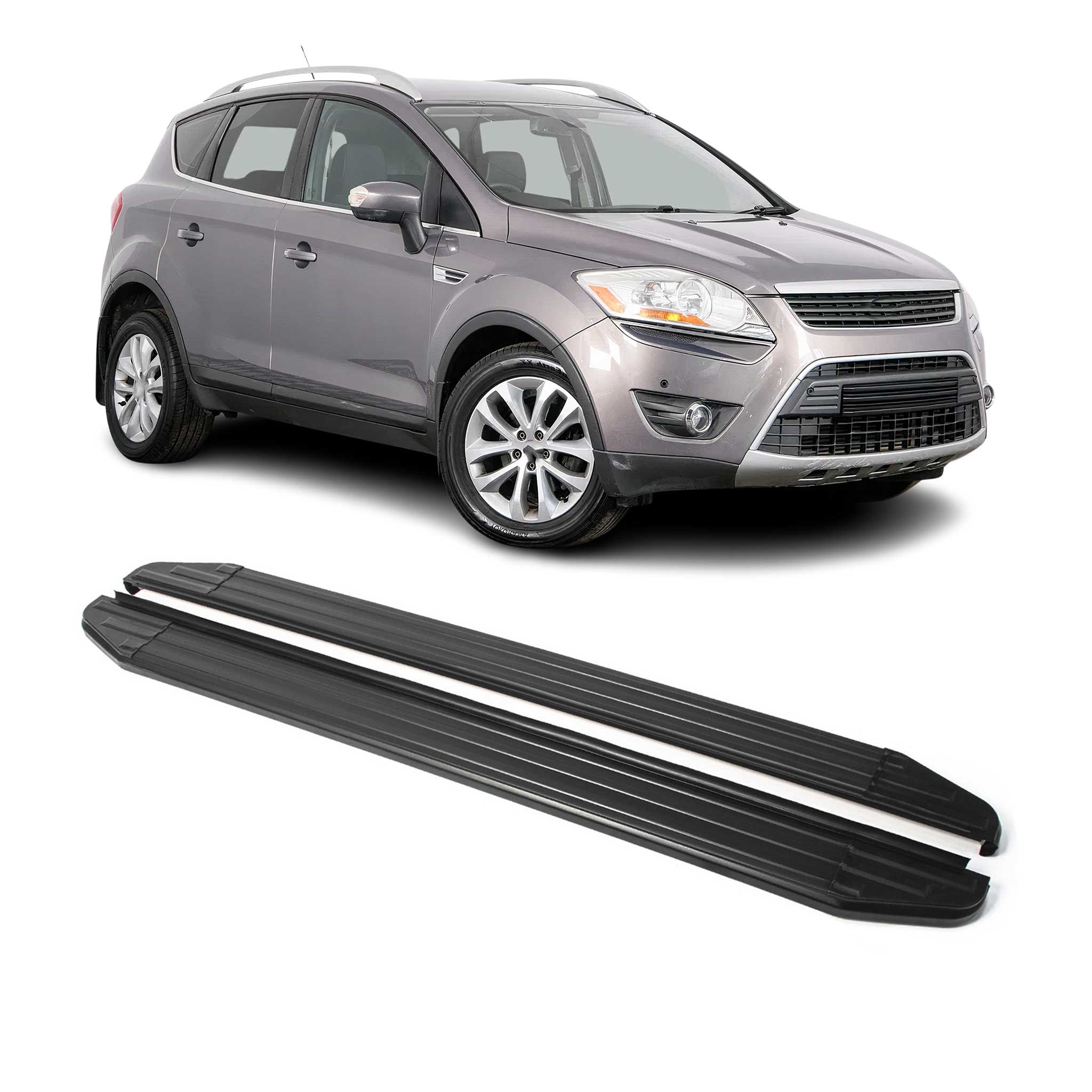Trittbretter Seitenschweller für Ford Kuga 2008-2013 Alu Schwarz ABE