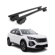 Dachträger Grundträger für Peugeot e-2008 2023-2026 Aluminium Schwarz 2tlg