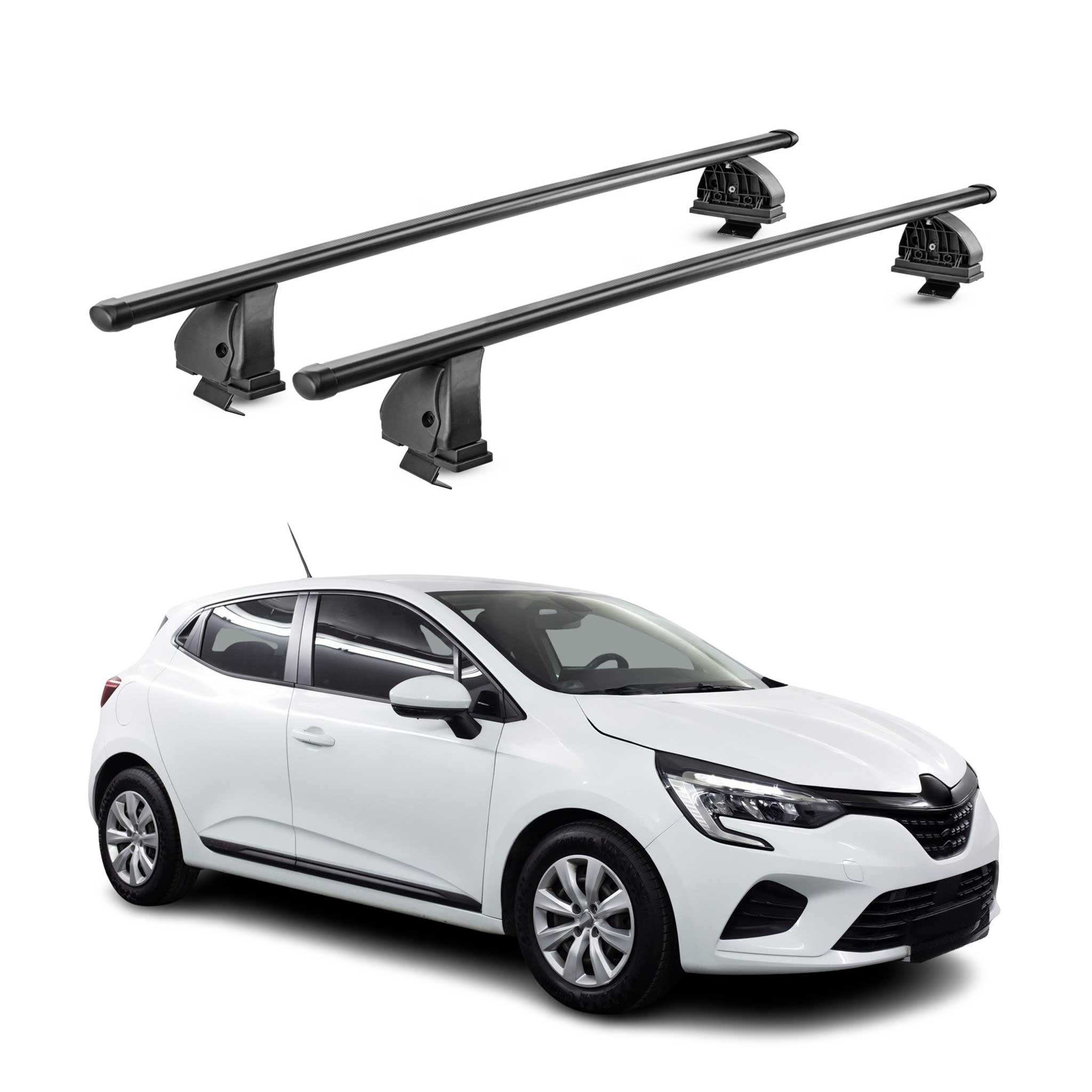 Stahl Dachträger für Renault Clio V 2019-2026 TÜV Abschließbar 2tlg Schwarz