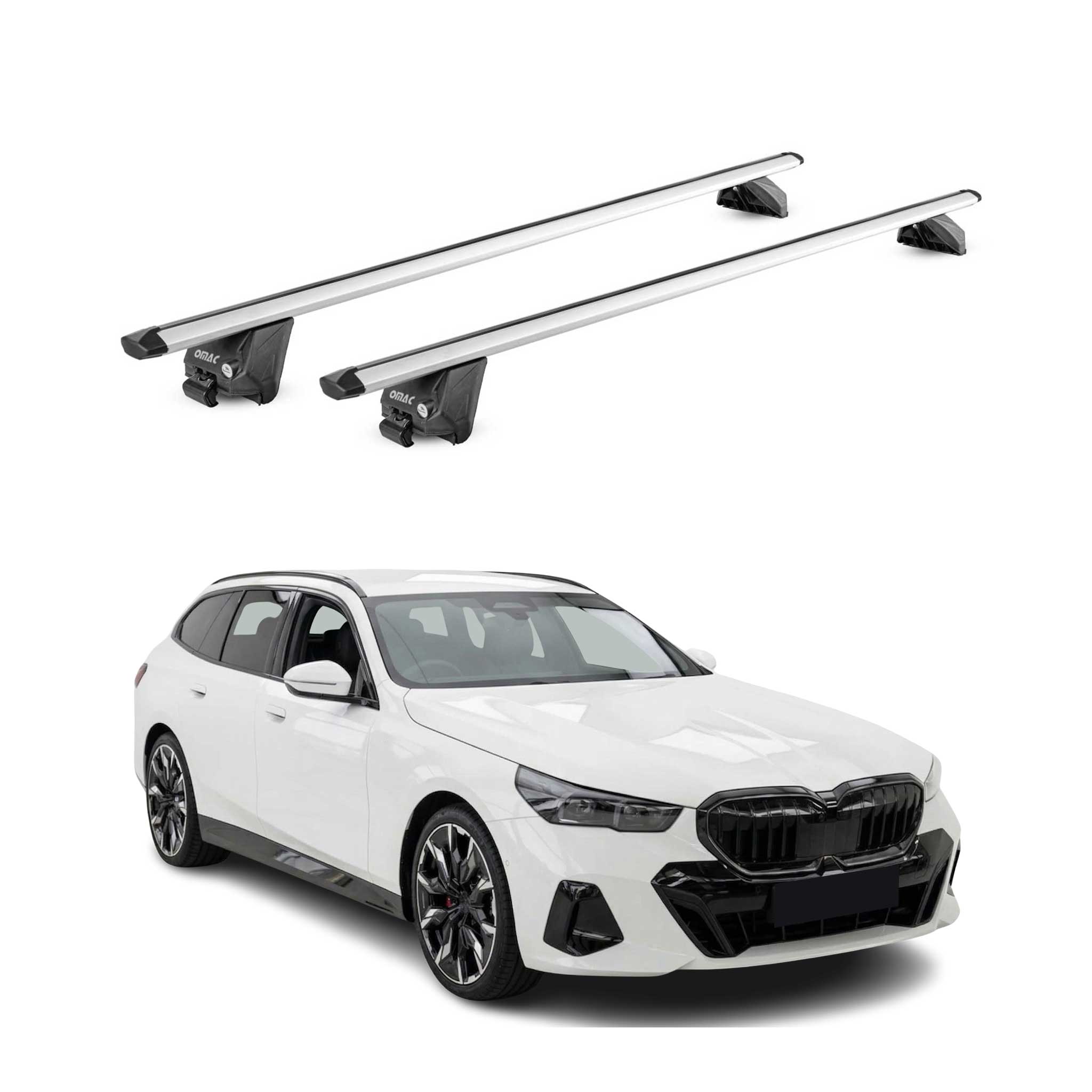 Dachträger für BMW 5er G61 Touring 2024-2026 100kg Aluminium Silber 2x ABE