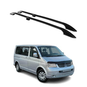 Dachreling Relingträger für VW T5 T6 2003-2025 L1 Kurzer Alu Schwarz 2x