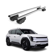 Dachträger Grundtäger für Kia EV9 2023-2026 75kg Aluminium Silber 2 tlg