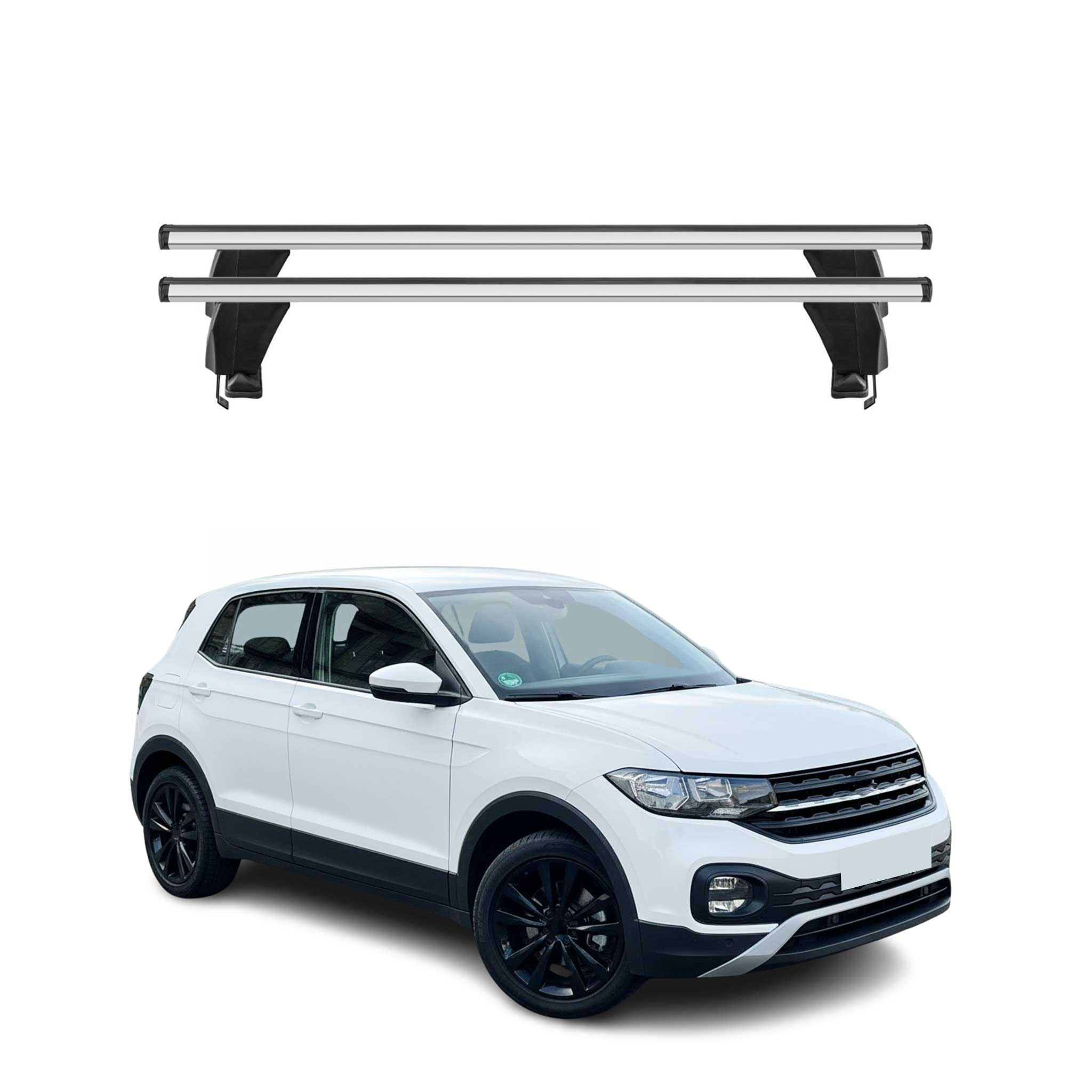 Menabo Dachträger Grundträger für VW T-Cross 2019-2026 Alu Grau 2tlg