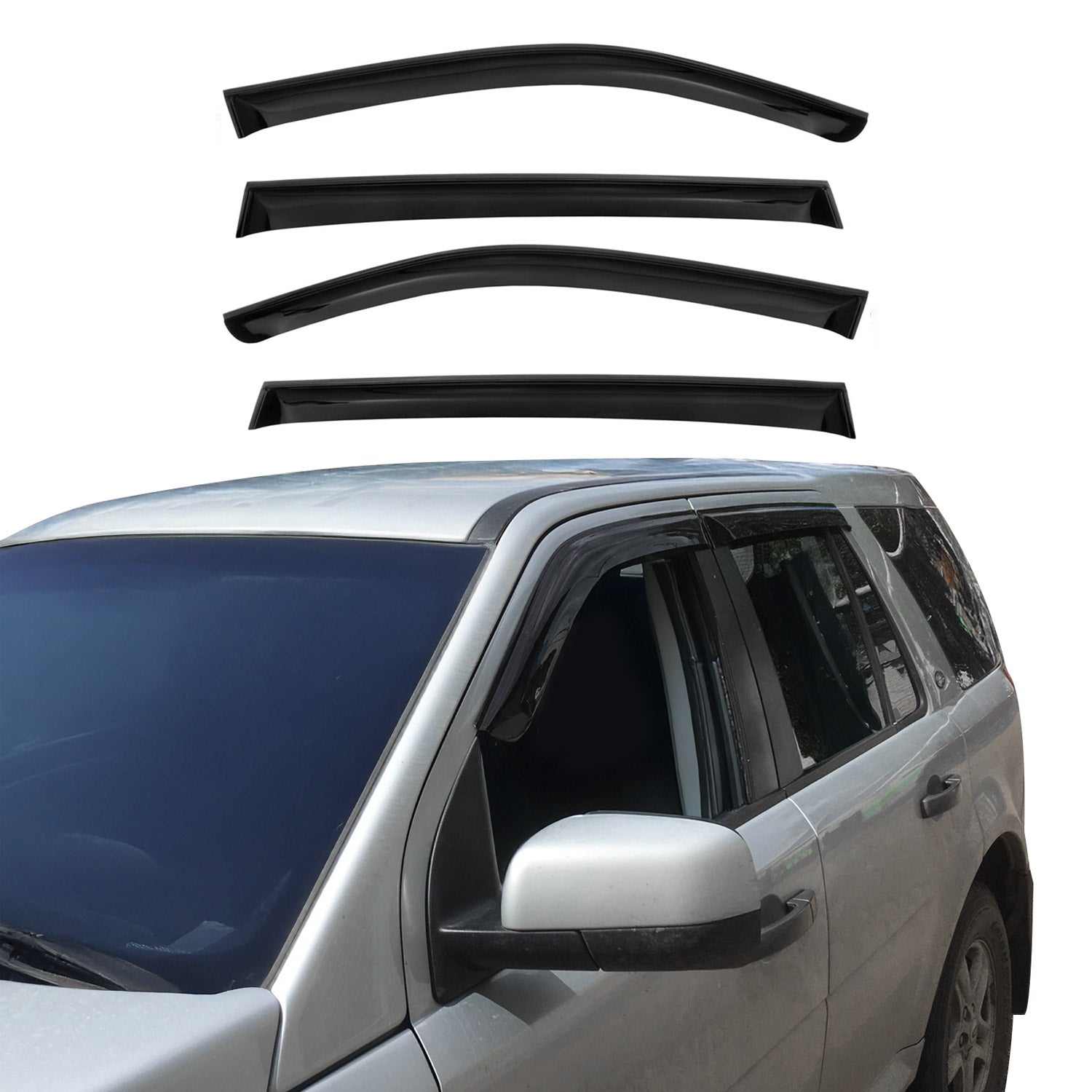 4x Windabweiser Regenabweiser für Hyundai Tucson 2016-2024 Acryl Dunkel