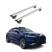 Dachträger Grundtäger für Audi Q8 2018-2026 100kg Aluminium Silber 2 tlg ABE
