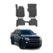 OMAC Gummimatten Fußmatten für VW Amarok 2010-2021 TPE Automatten Schwarz 4x
