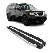 Trittbretter Seitenschweller für Nissan Pathfinder III 2004-2012 Schwarz Silber