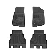 Fußmatten für Jeep Wrangler IV Rubicon 2018-2026 4-Tür außer Hybrid TPE Schwarz