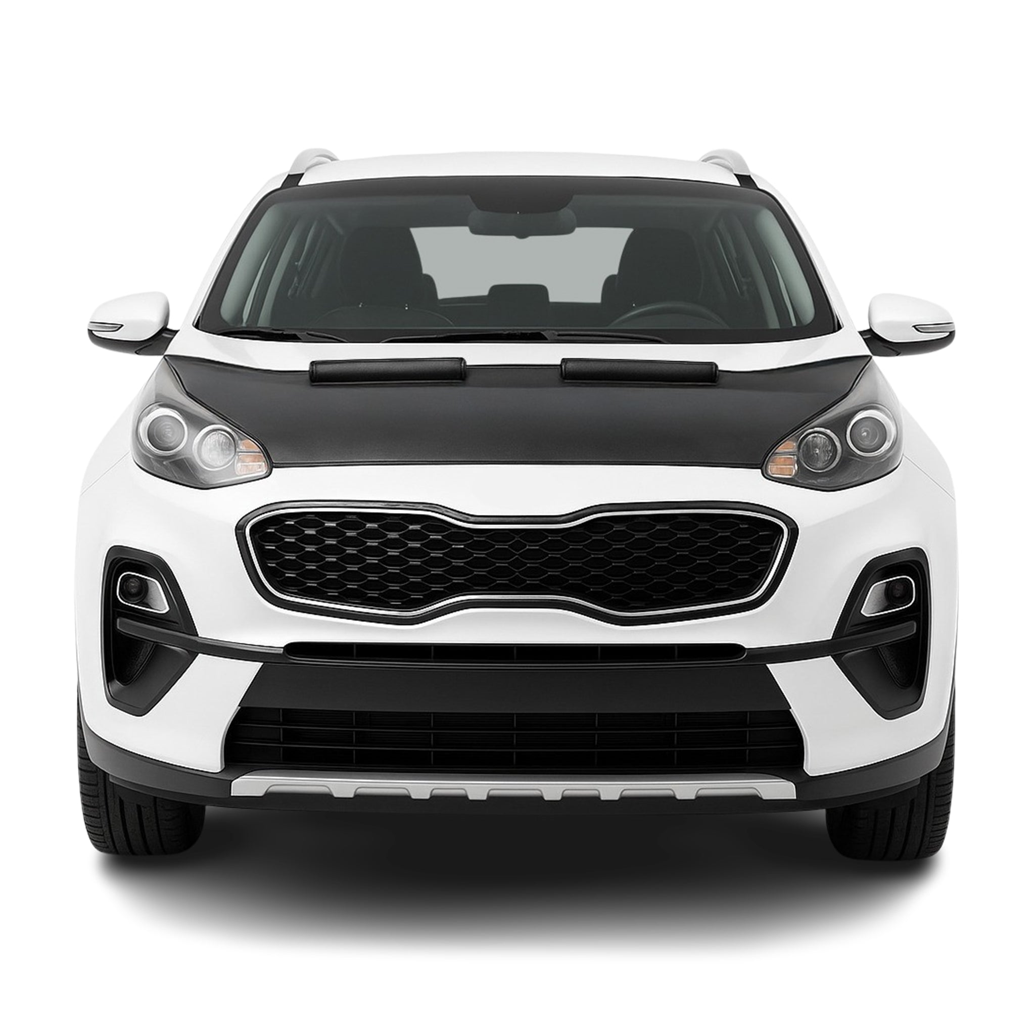 Haubenbra Steinschlagschutz für Kia Sportage QL 2017-2021 Schwarz Halb