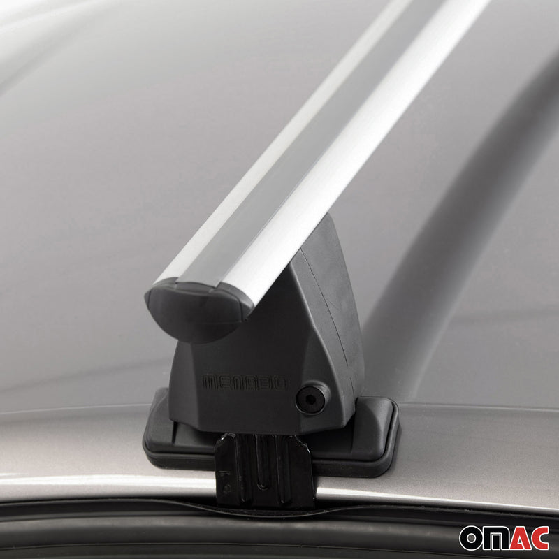 Menabo Dachträger für Alfa Romeo 159 Stufenheck 2005-2012 ABE Aluminium Grau 2x