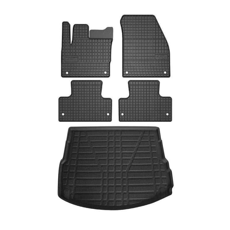 Fußmatten & Kofferraumwanne Set für Land Rover Discovery Sport 2014-2019 Gummi