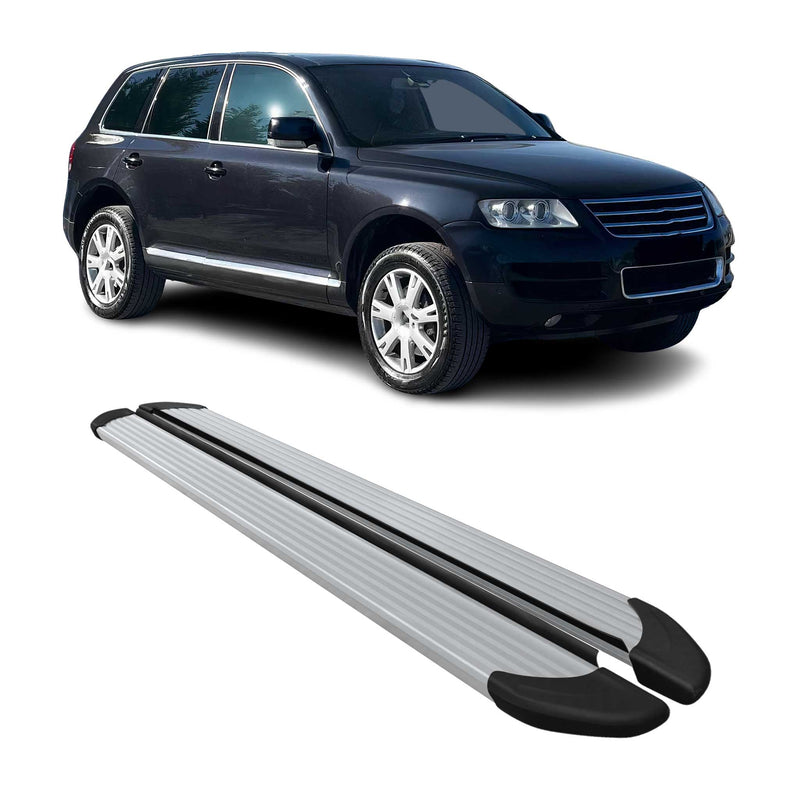 Seitenschweller Trittbretter Schweller für VW Touareg 2003-2010 Aluminium Silber