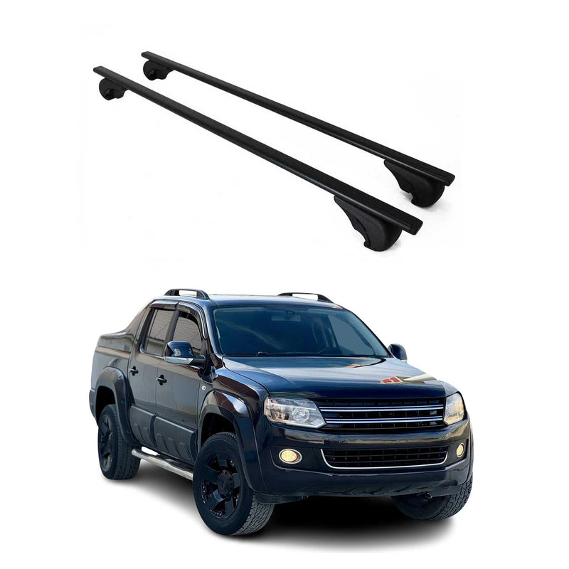 Dachträger Grundtäger für VW Amarok mk1 2010-2022 75kg Metall Schwarz 2 tlg