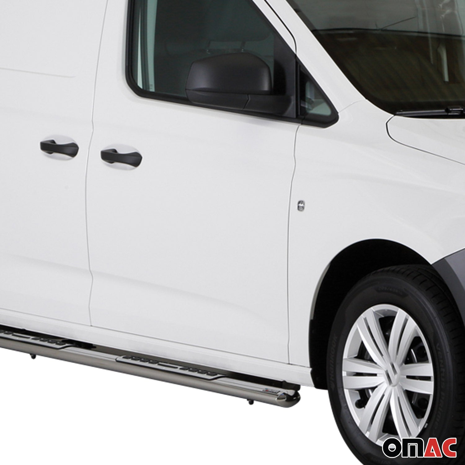 Edelstahl Seitenschweller Schwellerrohre für VW Caddy 2020-2026 Edelstahl Silber
