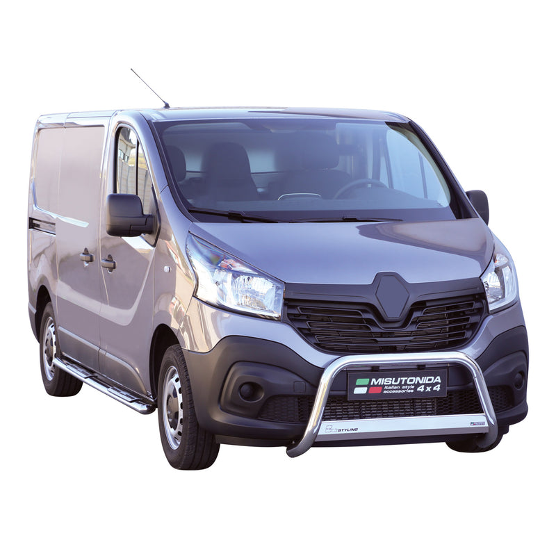 Frontbügel Frontschutzbügel für Renault Trafic 2014-2019 Grau Edelstahl ø63 mm