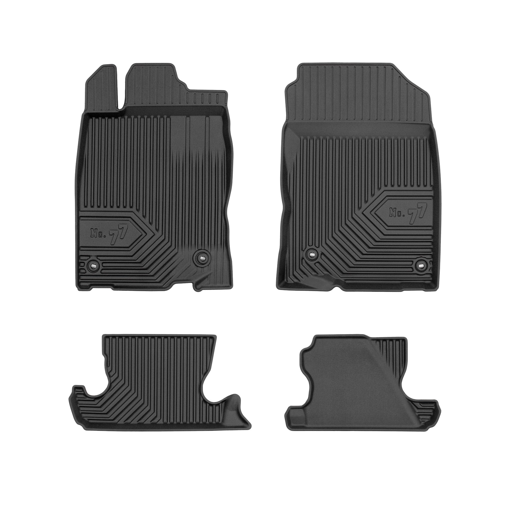 Fußmatten Gummimatten No.77 für Honda CR-Z 2010-2016 TPE Gummi Schwarz 4 tlg