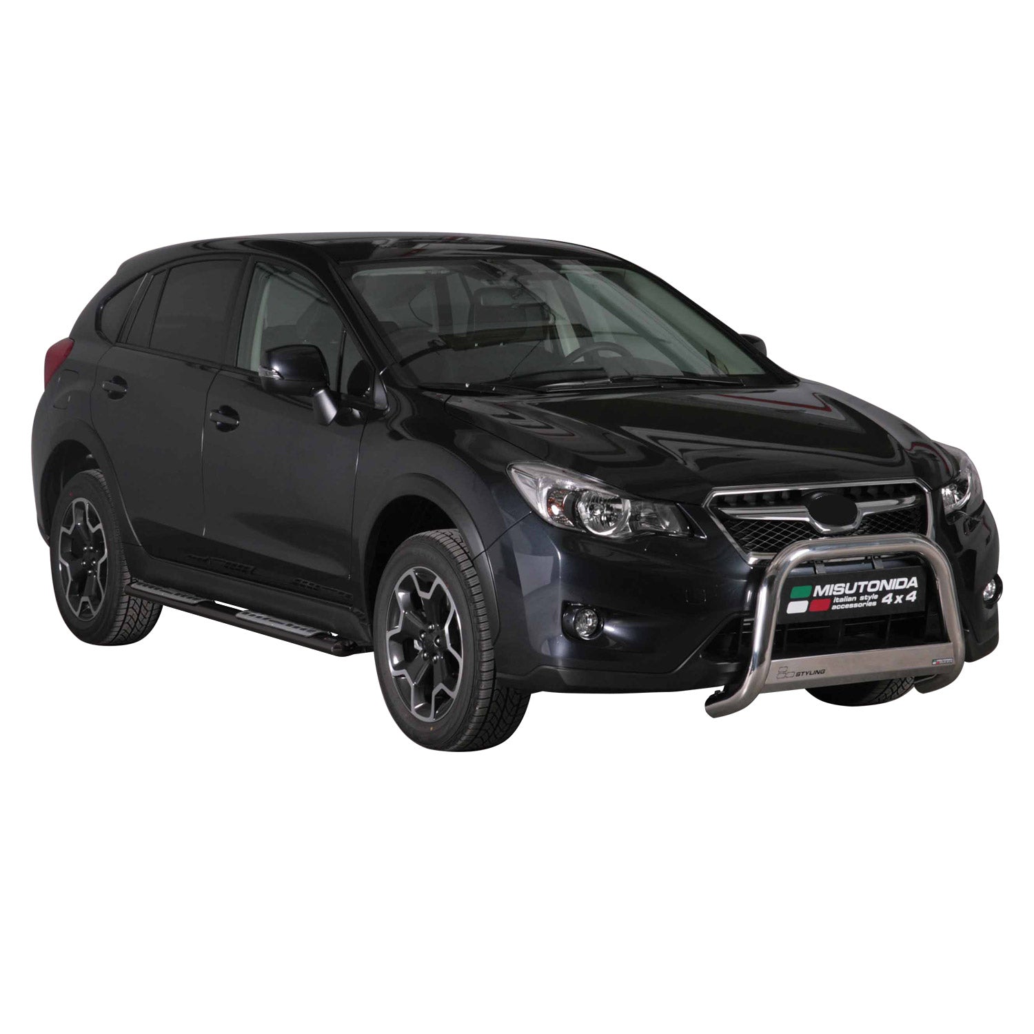 Edelstahl Seitenschweller Schwellerrohre für Subaru XV 2012-2017 Schwarz