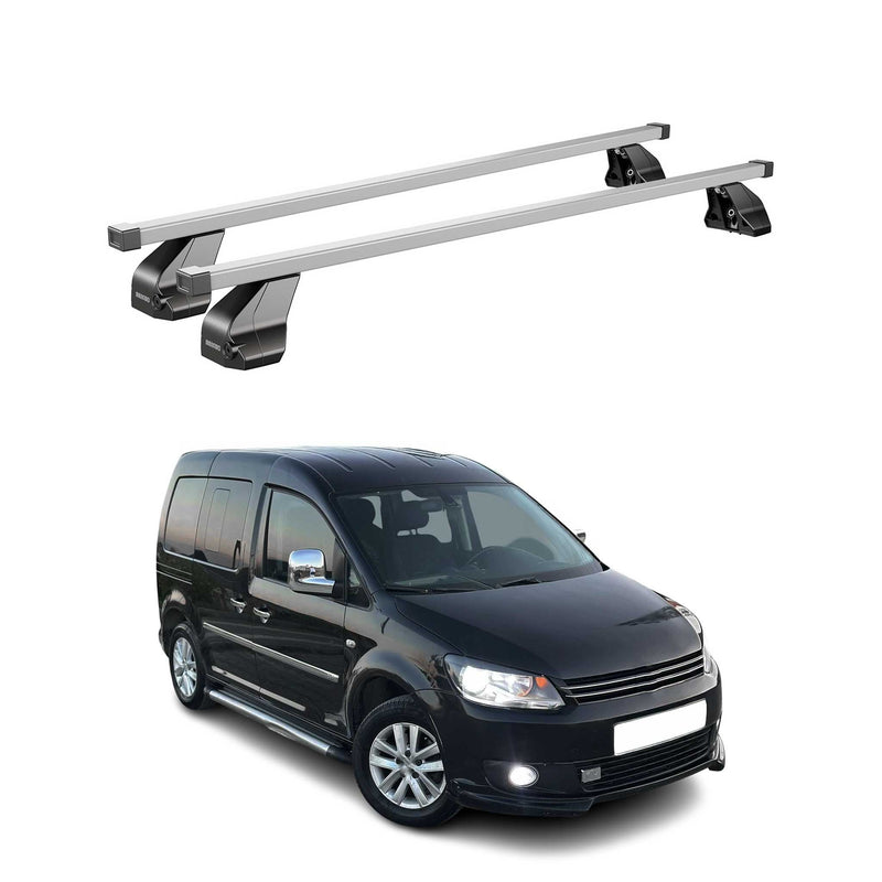 Menabo Dachträger Grundtäger für VW Caddy 2010-2015 75kg Stahl Silber 2 tlg