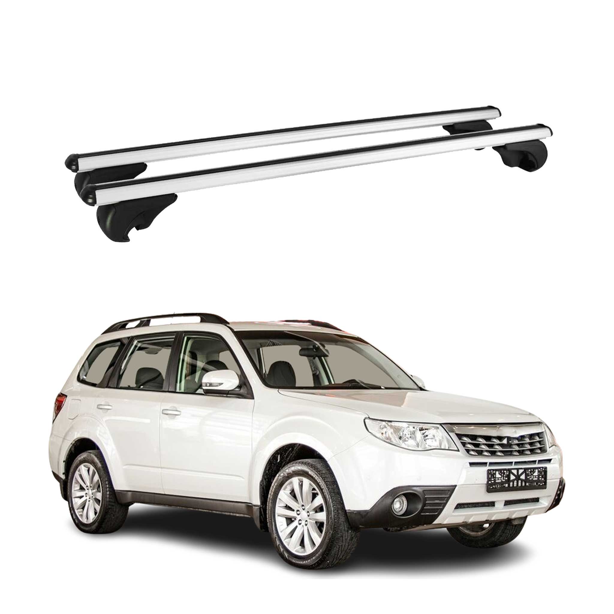 Dachträger Grundtäger für Subaru Forester III 2008-2013 75kg Alu Silber 2 tlg