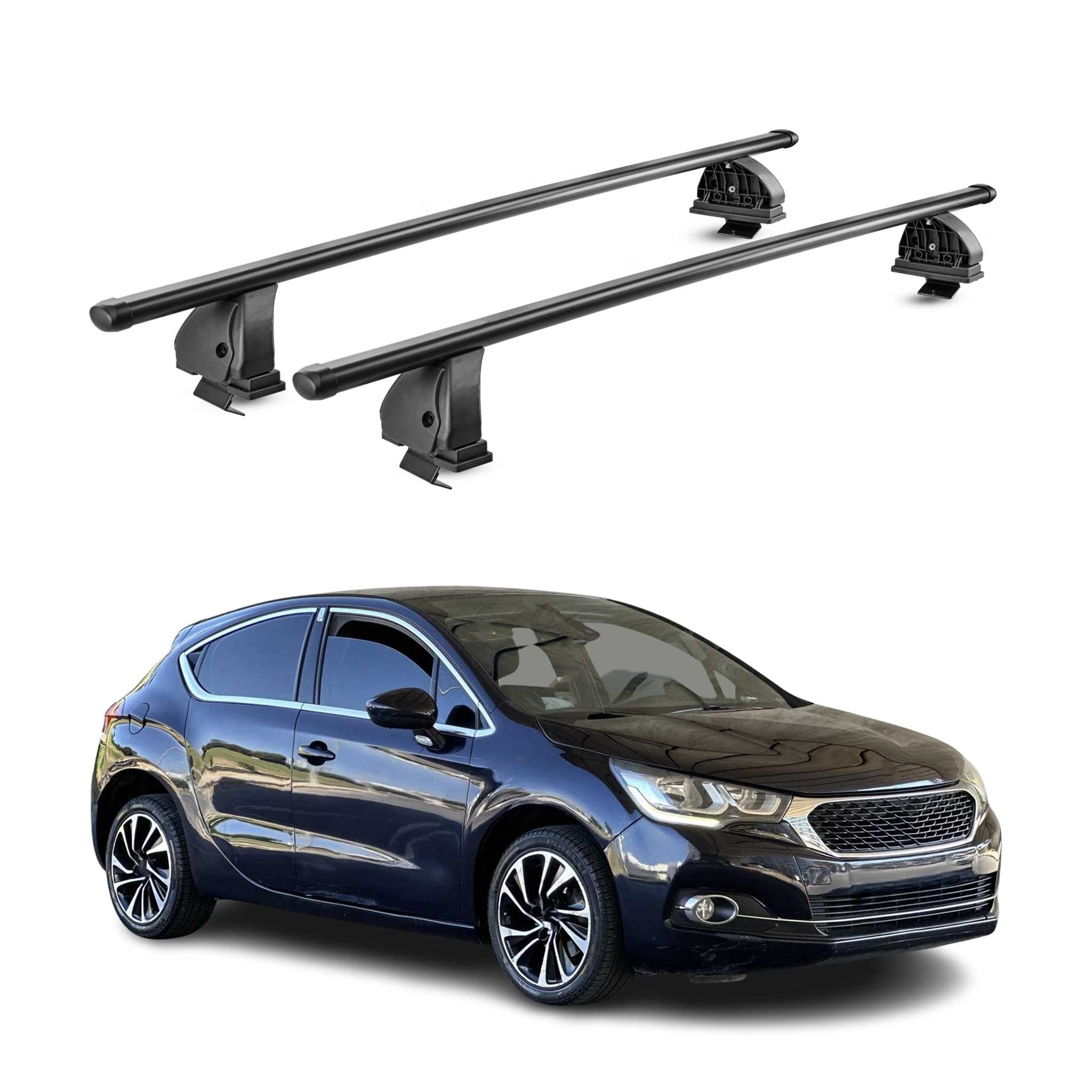 Stahl Dachträger Querträger für DS 4 2011-2018 TÜV Abschließbar 75 kg 2x Schwarz
