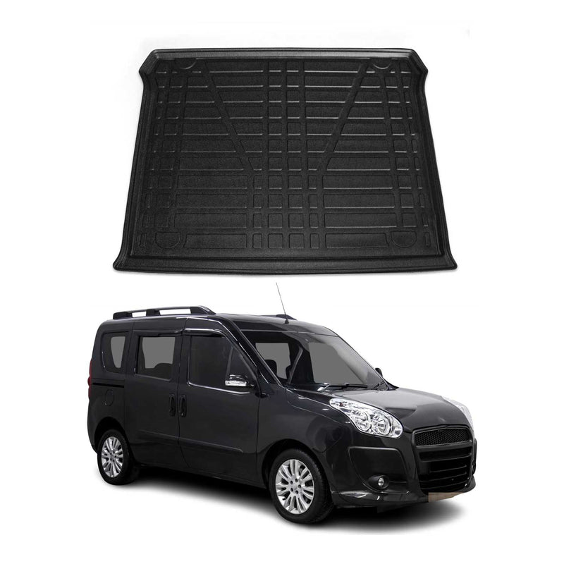 Kofferraumwanne Laderaumwanne für Fiat Doblo 2010-2021 5tür Gummi TPE Schwarz