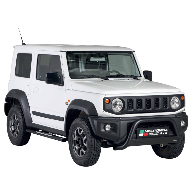 Edelstahl Seitenschweller Schwellerrohre für Suzuki Jimny 2018-2025 Schwarz