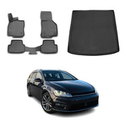 OMAC Fußmatten & Kofferraumwanne Set für Volkswagen Golf mk7 Variant 2013-2020