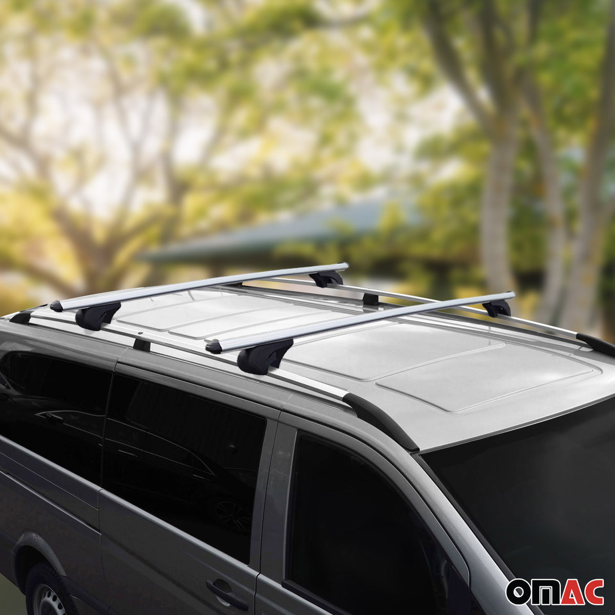 Dachreling + Dachträger SET für VW Caddy 2003-2015 Kurzer Alu Silber 4tlg