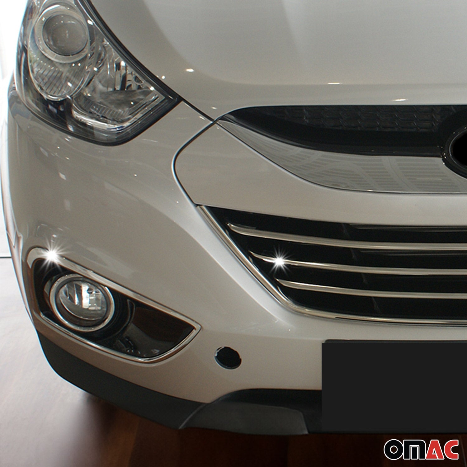 Kühlergrill Leisten Grillleisten für Hyundai ix35 2010-2015 Edelstahl Chrom 4x