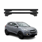 Menabo Dachträger Grundtäger für Hyundai iX35 2010-2015 Aluminium Schwarz 2 tlg