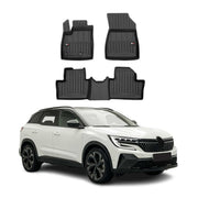 Fußmatten Gummimatten für Renault Austral RHN 2022-26 Mild Hybrid Schwarz TPE 3x
