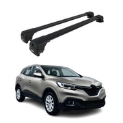 Dachträger Grundtäger für Renault Kadjar 2015-2022 75kg Aluminium Schwarz 2 tlg