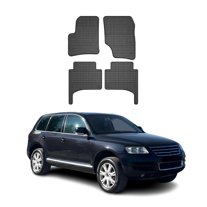 OMAC Gummi Fußmatten für VW Touareg 2002-2010 Automatten Gummi TPE Schwarz 4tlg