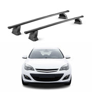 Stahl Dachträger für Opel Astra J Schrägheck Kombi Limo 2009-2015 2tlg Schwarz