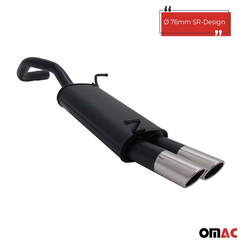 Novus Sportauspuff für Seat Ibiza 6L 2x76mm SR-Design Endschalldämpfer