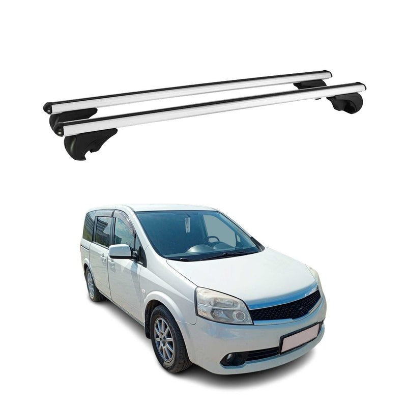 Menabo Dachträger Grundtäger für Nissan Lafesta 2004-2012 90kg Alu Silber 2 tlg