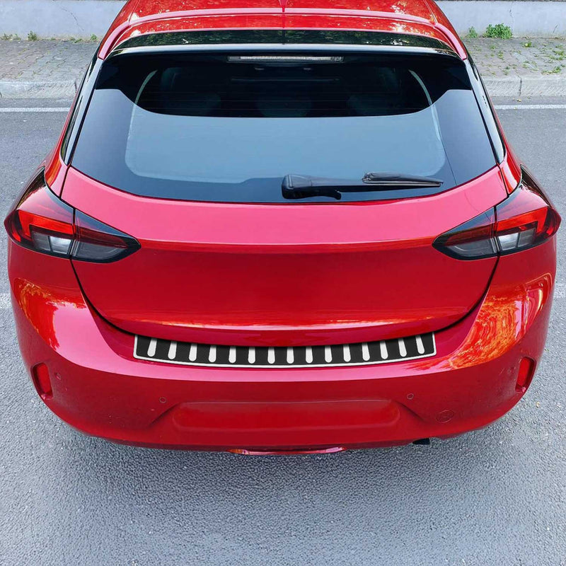 Ladekantenschutz Stoßstange für Opel Corsa F 2023-2025 Edelstahl Kohlefaser