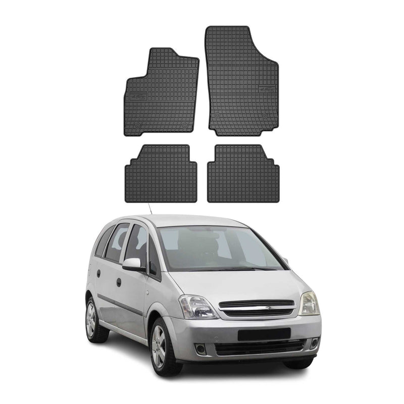 OMAC Gummi Fußmatten für Opel Meriva 2003-2010 Automatten Gummi Schwarz 4tlg