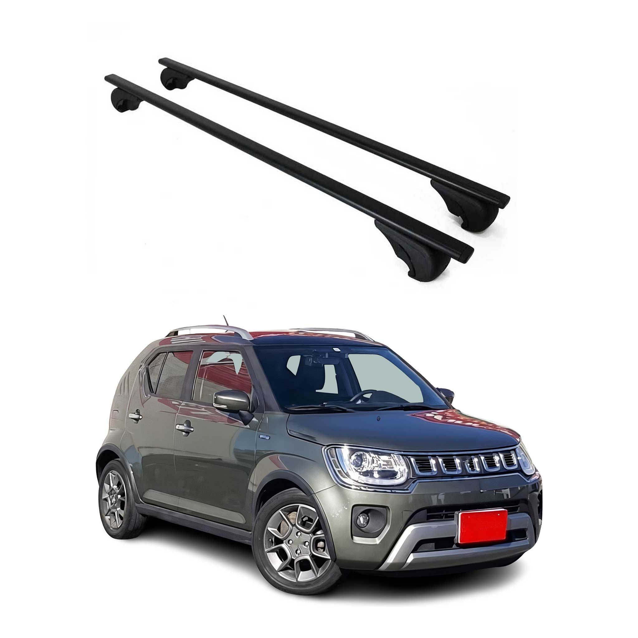 Dachträger Grundtäger für Suzuki Ignis mk2 2016-2026 75kg Metall Schwarz 2 tlg