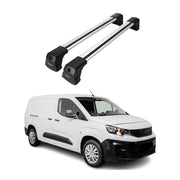 Dachträger Grundtäger für Peugeot Partner mk3 2018-2026 Aluminium Silber 2 tlg