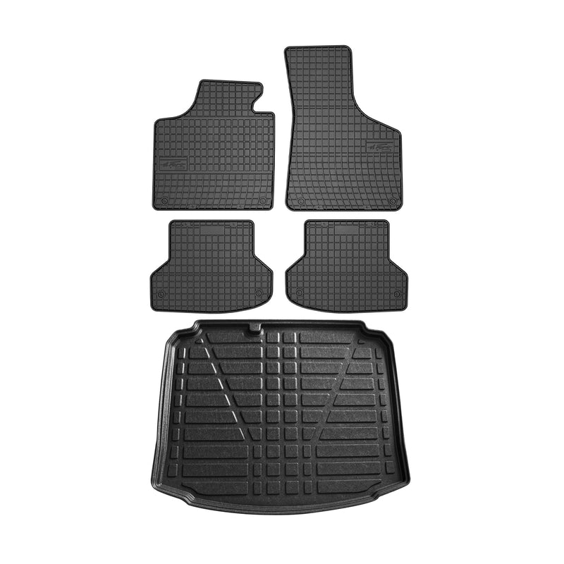 Fußmatten & Kofferraumwanne Set für Audi A3 8P Sportback 2004-2013 Gummi 5x