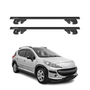 Dachträger Grundtäger für Peugeot 207 Kombi 2006-2012 Pre-FL Alu TÜV Schwarz 2x