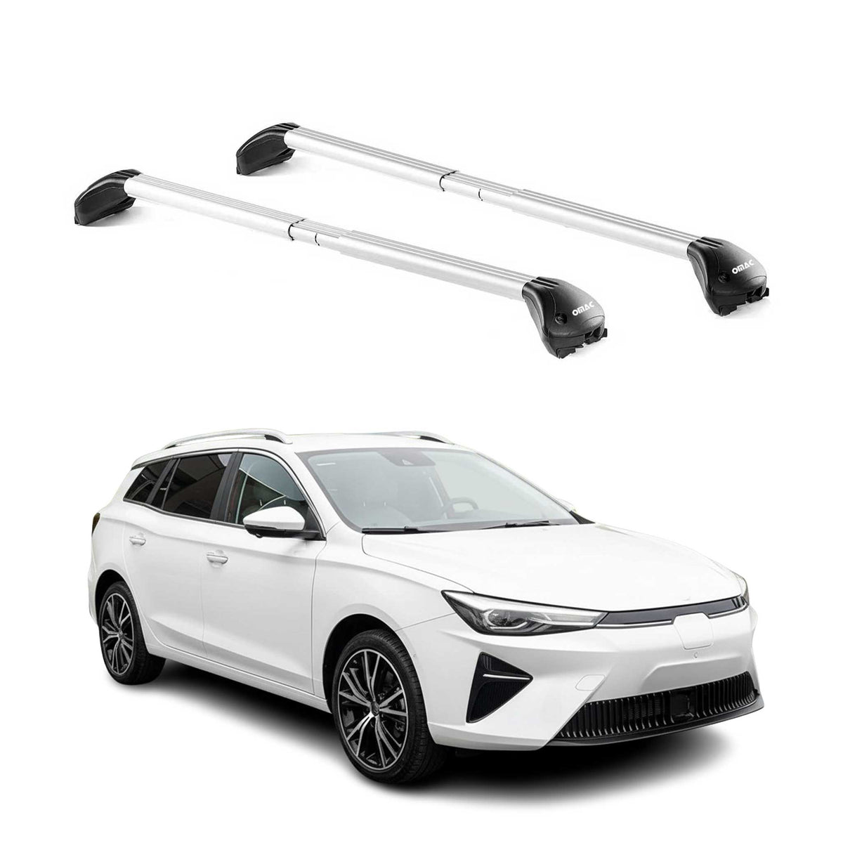 Dachträger Grundtäger für MG 5 2020-2026 5 tür 100kg Aluminium Silber 2 tlg ABE