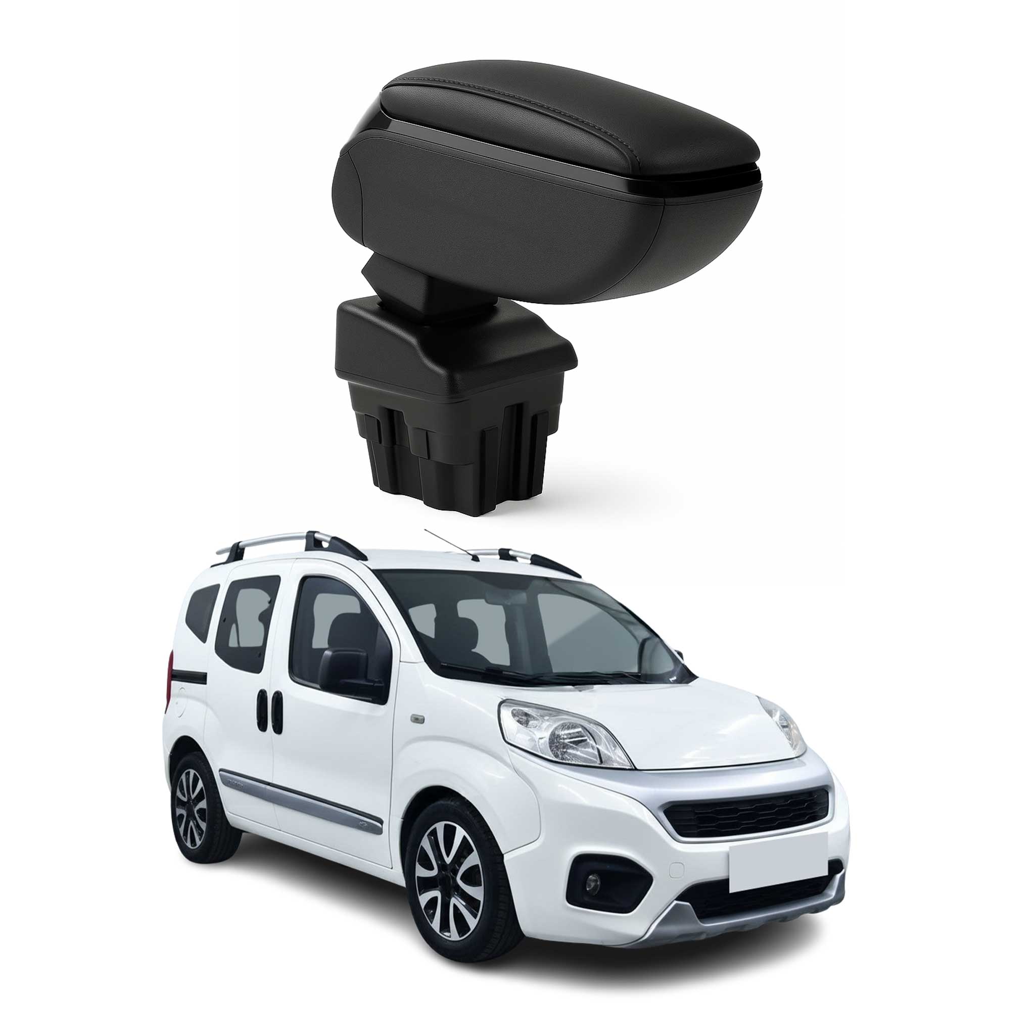 Armlehne Mittelarmlehne für Fiat Fiorino 2008-2015 / Qubo 2008-2015 PU-Leder ABS